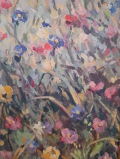 Paire de tableaux floraux danois signés Allan Karms