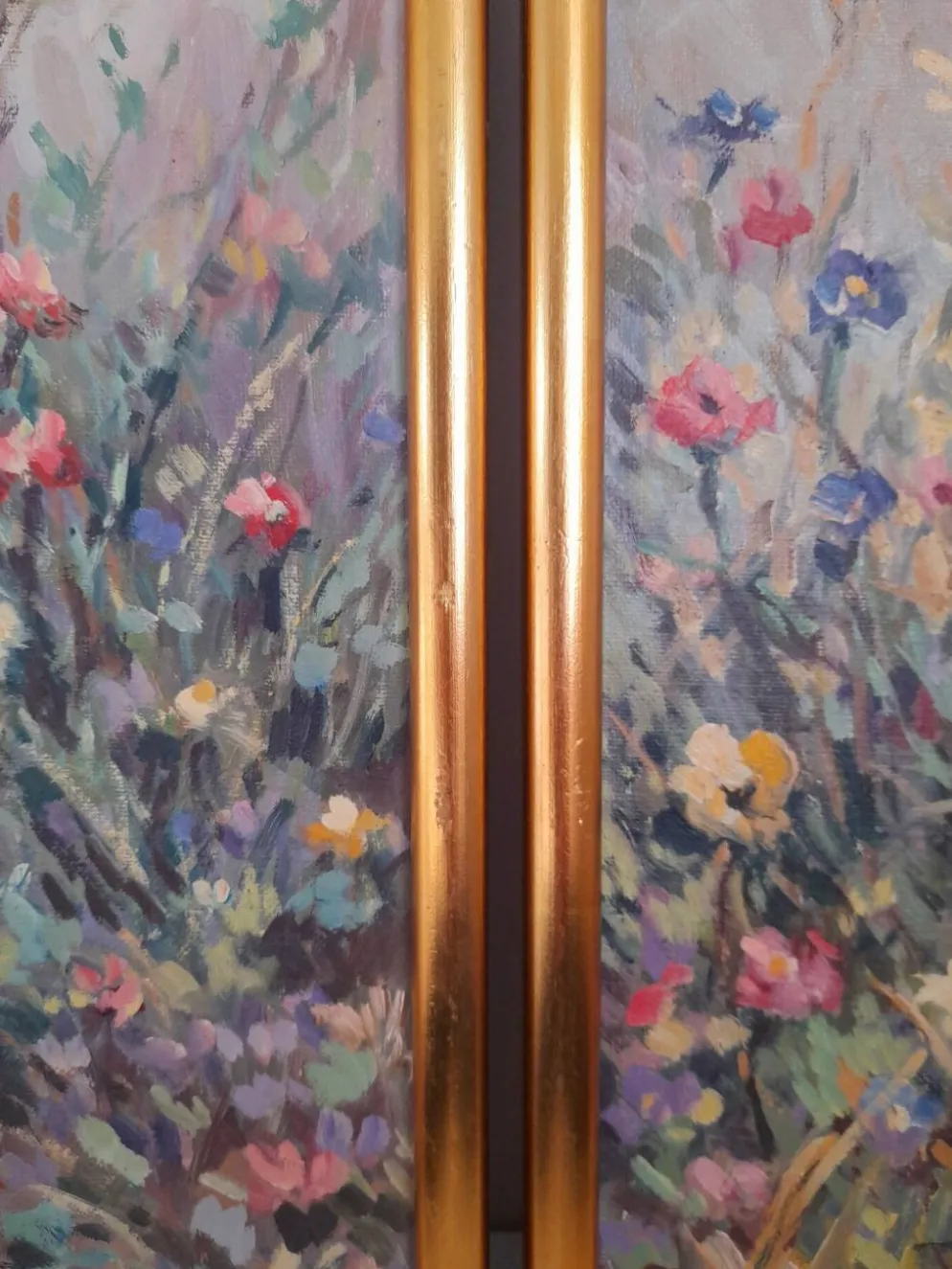 Paire de tableaux floraux danois signés Allan Karms