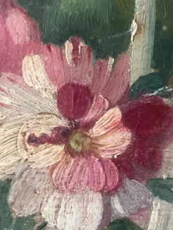Paire de tableaux, natures mortes fruits et fleurs