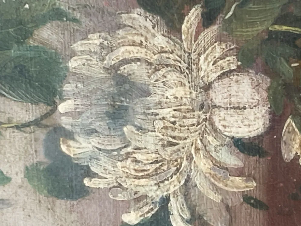 Paire de tableaux, natures mortes fruits et fleurs