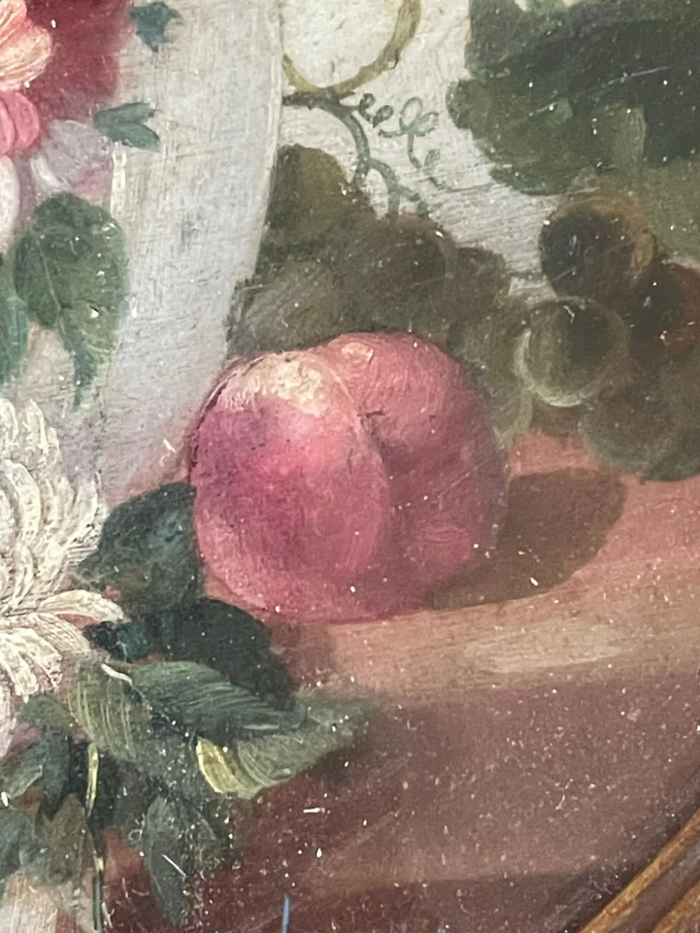Paire de tableaux, natures mortes fruits et fleurs