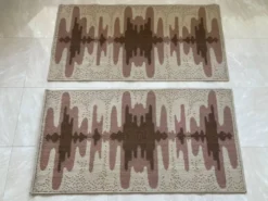 Paire de tapis organiques de style scandinave, Tchécoslovaquie années 1970