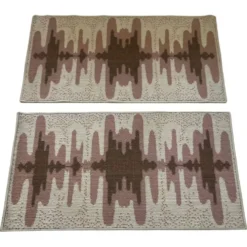 Paire de tapis organiques de style scandinave, Tchécoslovaquie années 1970