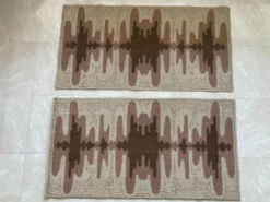 Paire de tapis organiques de style scandinave, Tchécoslovaquie années 1970