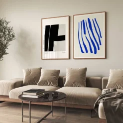 Paire de tirages giclée, ensemble d’art mural abstrait de deux
