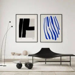 Paire de tirages giclée, ensemble d’art mural abstrait de deux