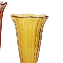 Paire de vases en verre coloré de la période Art Déco