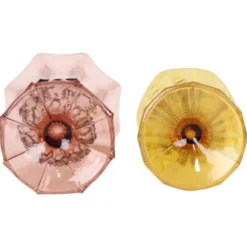 Paire de vases en verre coloré de la période Art Déco