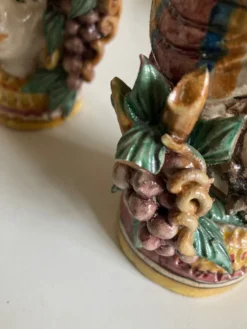 Paire de vases têtes di Moro Caltagirone design italien Sicile