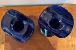 Paire de vases vintage en verre de Murano par Marta Marzotto