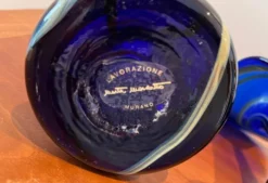 Paire de vases vintage en verre de Murano par Marta Marzotto