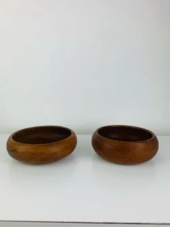 Paire de vide poches scandinaves en teck, années 60