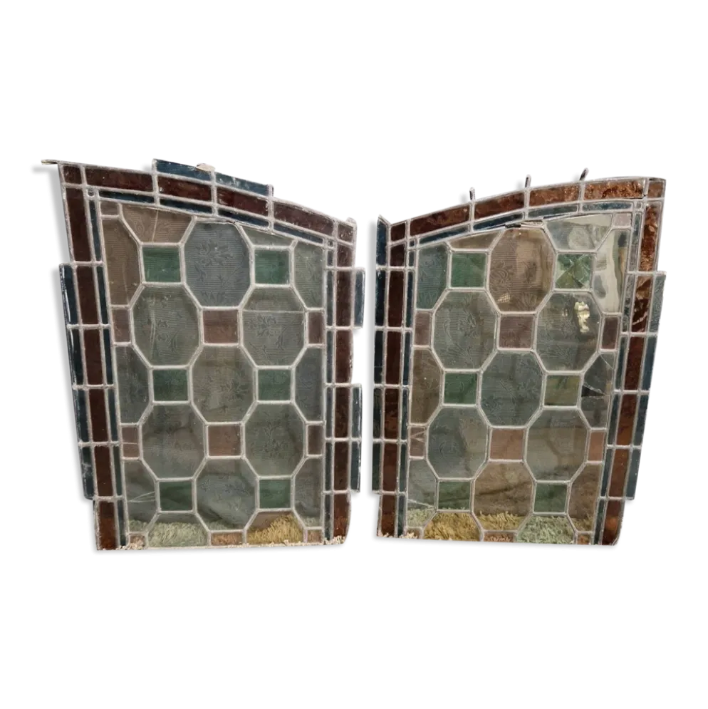 Paire de vitraux