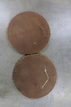 Paire miroirs en corde Audoux Minet années 50 / 60