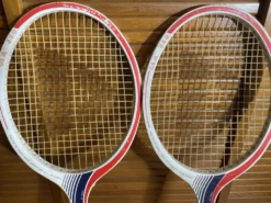 Paire Raquette Tennis Ancienne DONNAY GLM 680 Bois + Housse MARCO Vint