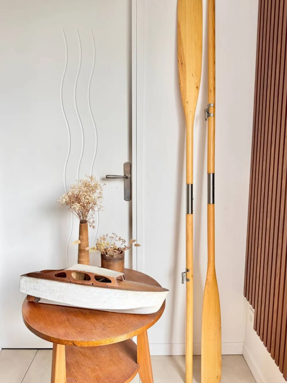 Paires de pagaies en bois
