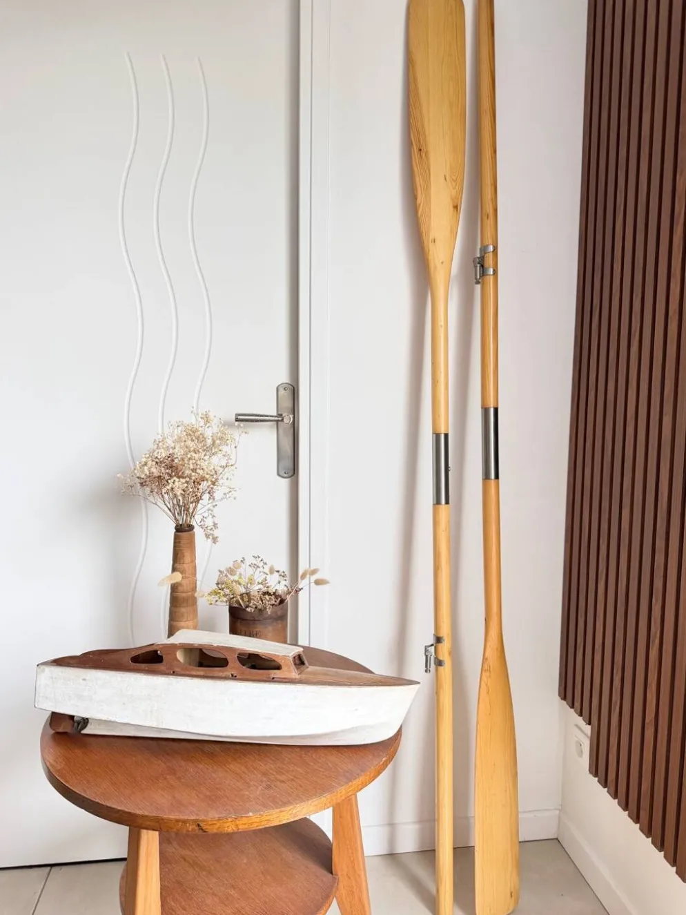 Paires de pagaies en bois
