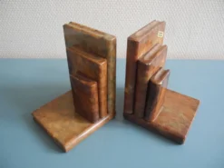 paire serre livres albâtre déco vintage alabaster bookends