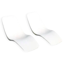 Paire transat chaise longue de Charles Zublena en fibre de verre, années 60