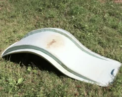 Paire transat chaise longue de Charles Zublena en fibre de verre, années 60