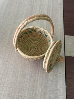 Panier Africain Tissé à la Main – Artisanat Fulani (Peul/Fulbe) du Cameroun
