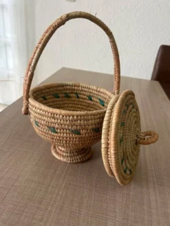 Panier Africain Tissé à la Main – Artisanat Fulani (Peul/Fulbe) du Cameroun