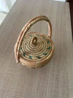 Panier Africain Tissé à la Main – Artisanat Fulani (Peul/Fulbe) du Cameroun