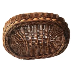 Panier ancien en osier tressé – Art populaire rustique