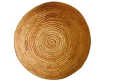 Panier artisanal tissé en feuilles de rotin, Afrique de l’Ouest, 25x16cm