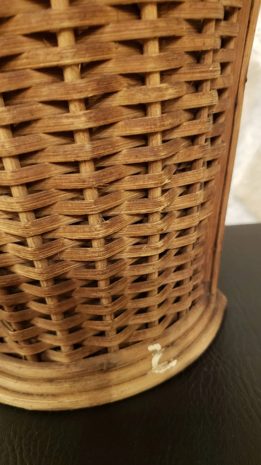 Panier avec anse en rotin 2 compartiments