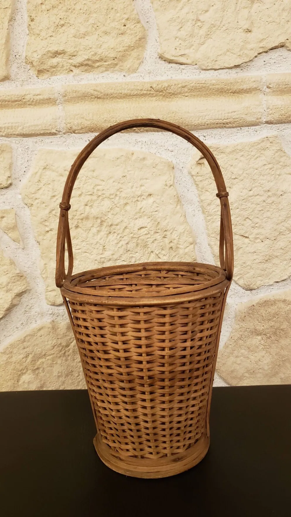 Panier avec anse en rotin 2 compartiments