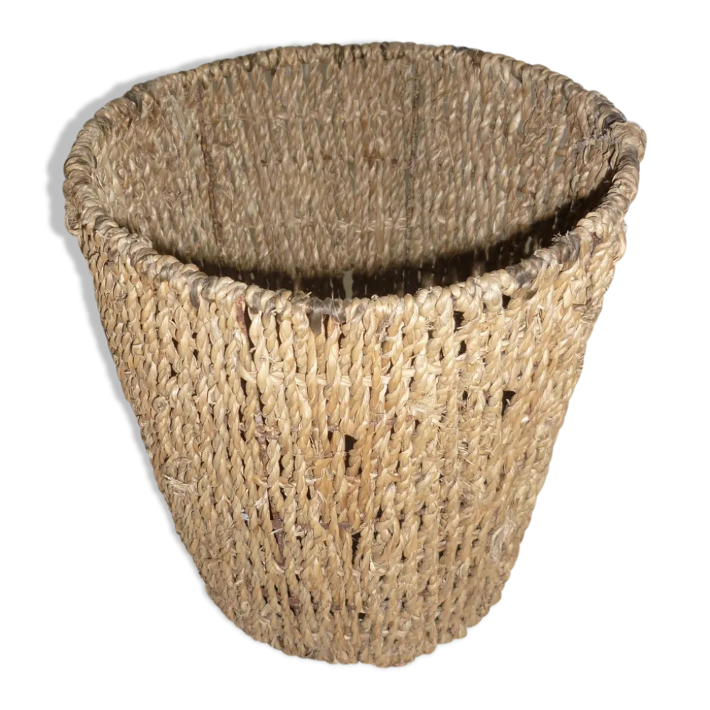 Panier corbeille à papier en corde tressée