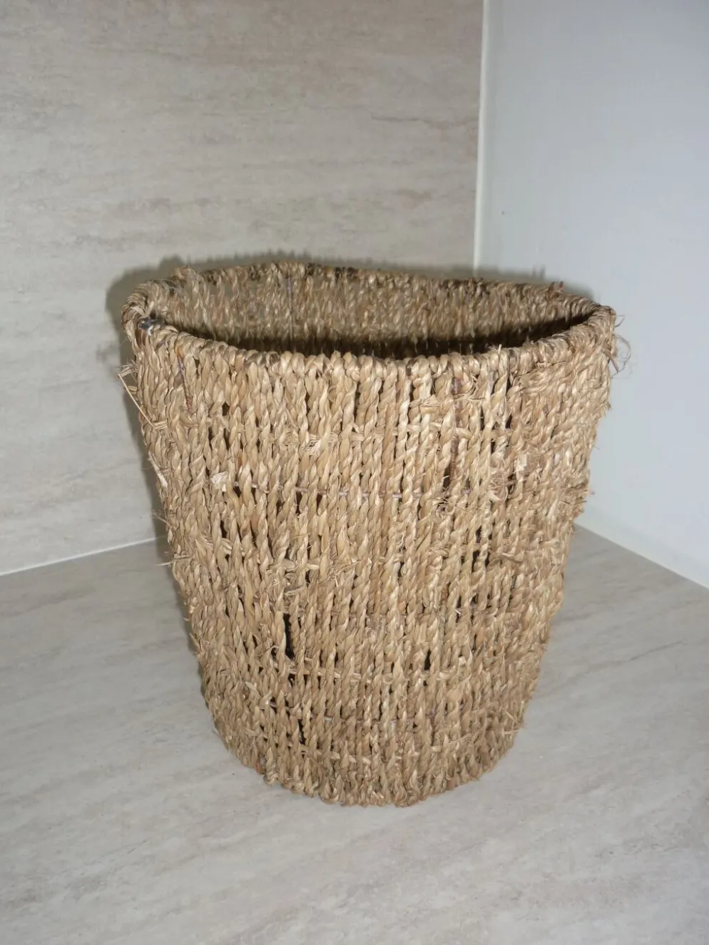Panier corbeille à papier en corde tressée