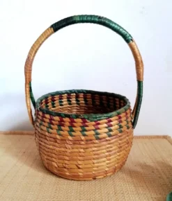Panier enfant paille tressée