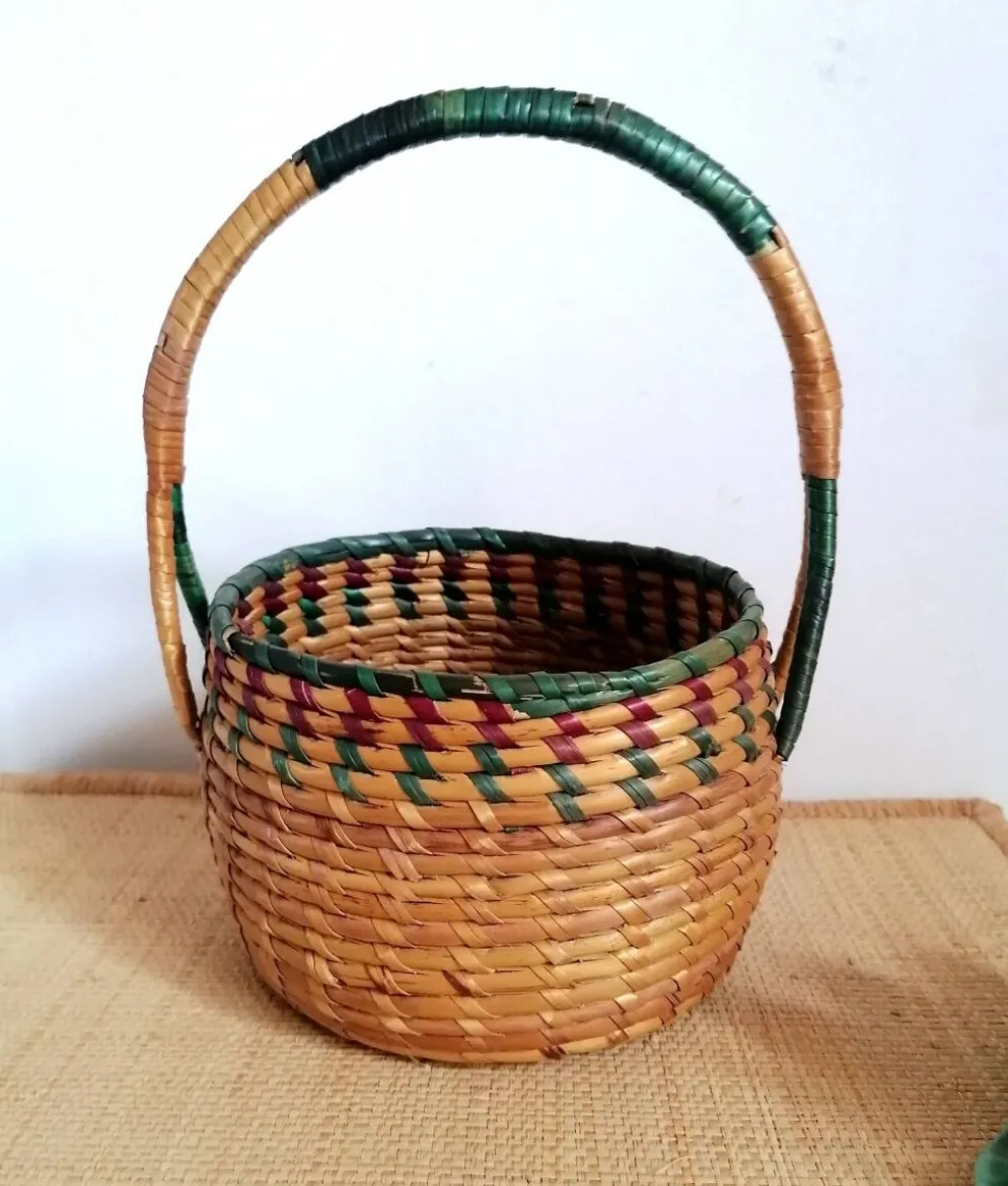 Panier enfant paille tressée