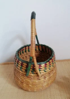 Panier enfant paille tressée