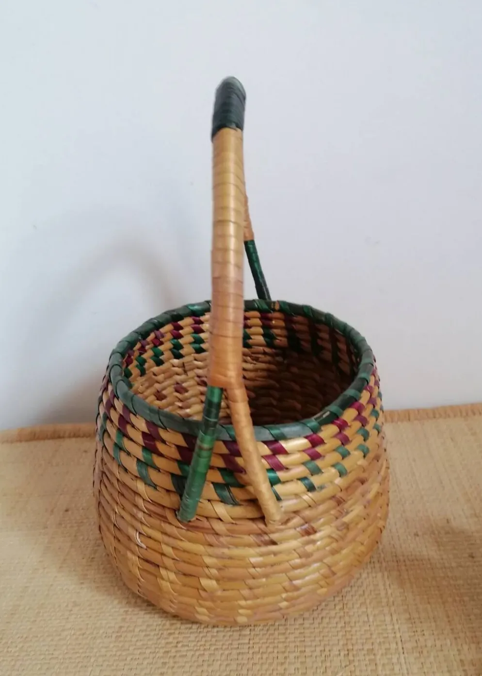 Panier enfant paille tressée