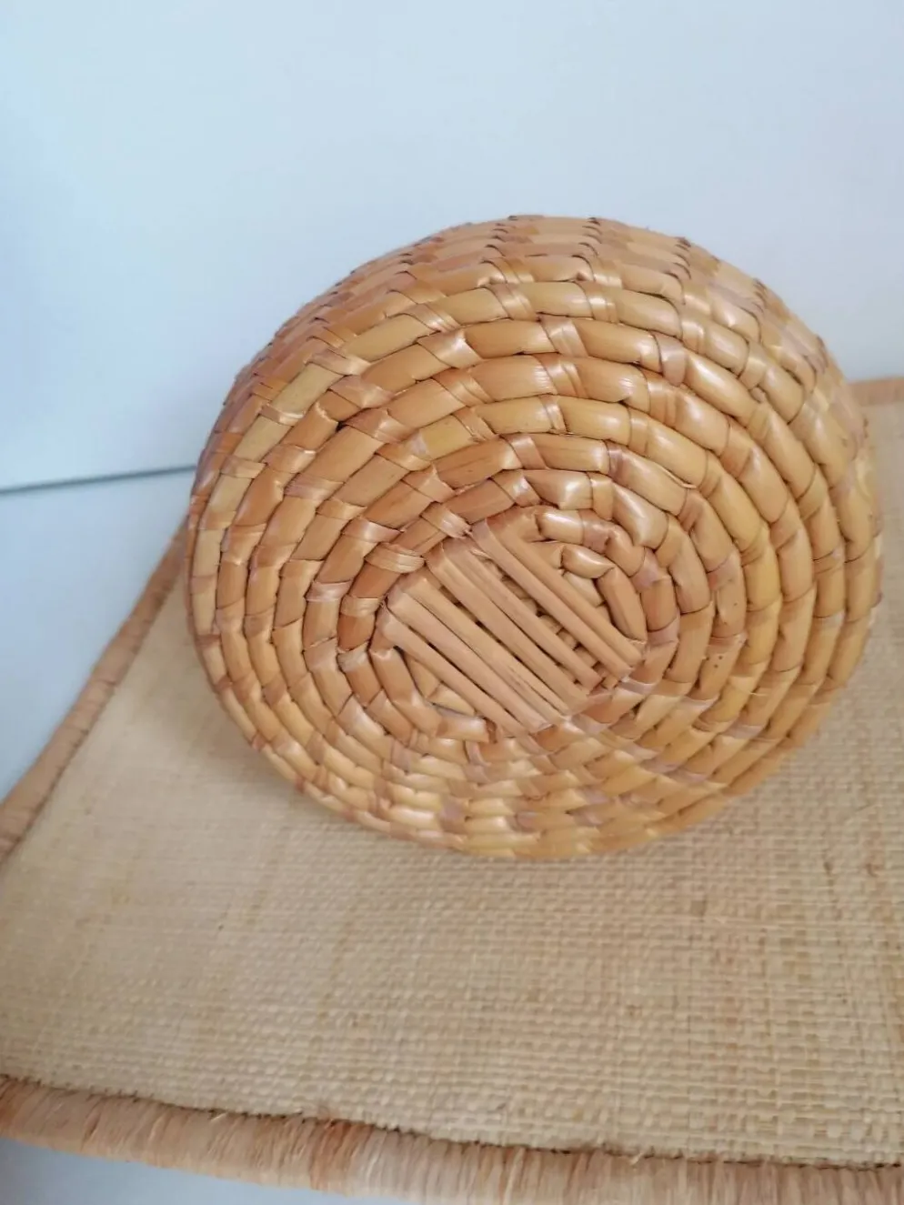 Panier enfant paille tressée