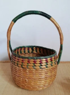 Panier enfant paille tressée