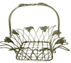 Panier en métal vintage des années 60