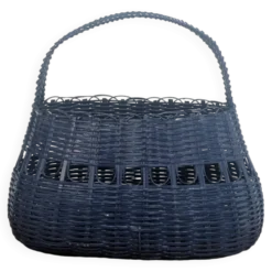 Panier en osier bleu