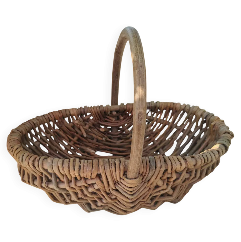 Panier en osier campagnard