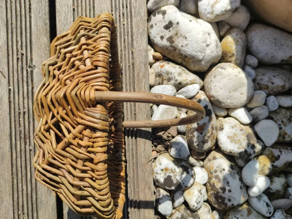 Panier en osier campagnard