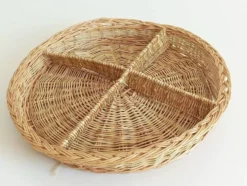Panier en osier rustique de Provence – Vide-Poche – Milieu du 20e siècle
