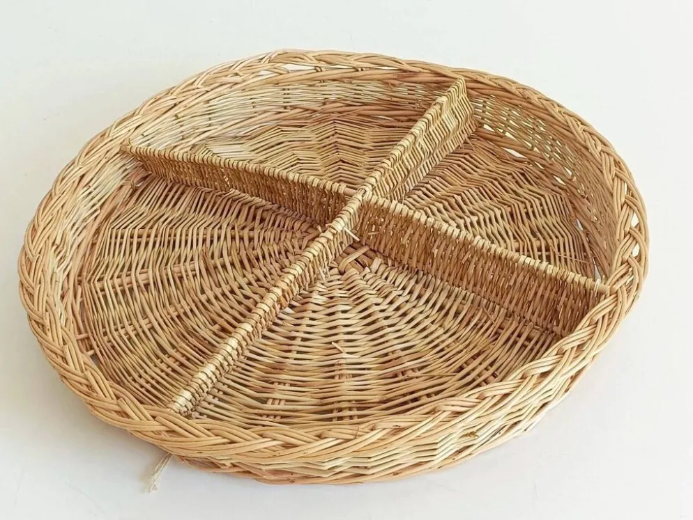 Panier en osier rustique de Provence – Vide-Poche – Milieu du 20e siècle