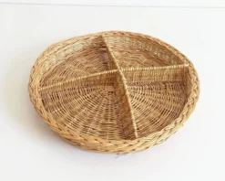 Panier en osier rustique de Provence – Vide-Poche – Milieu du 20e siècle
