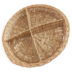Panier en osier rustique de Provence – Vide-Poche – Milieu du 20e siècle