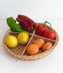 Panier en osier rustique de Provence – Vide-Poche – Milieu du 20e siècle