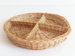 Panier en osier rustique de Provence – Vide-Poche – Milieu du 20e siècle