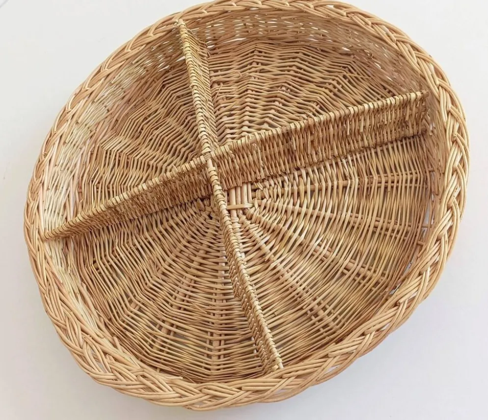 Panier en osier rustique de Provence – Vide-Poche – Milieu du 20e siècle